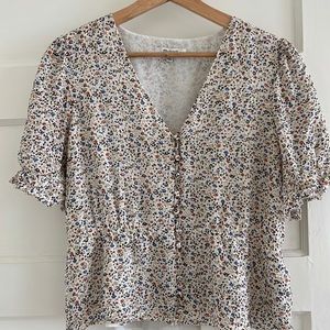 Madewell floral blouse